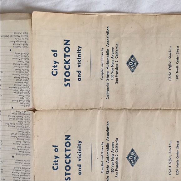 1960’s Stockton, California & Vicinity Map - Picture 7 of 8